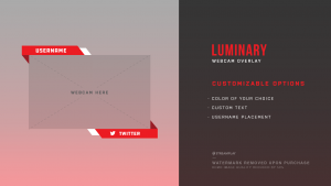 luminary webcam overlay package